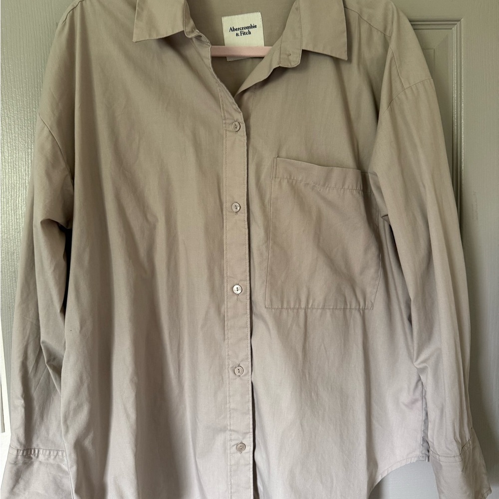Abercrombie & Fitch Taupe Oversized Shirt